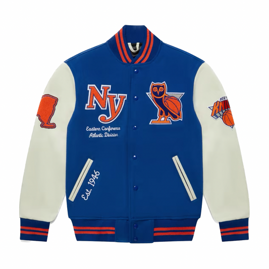 OVO / NBA NEW YORK KNICKS VARSITY JACKET