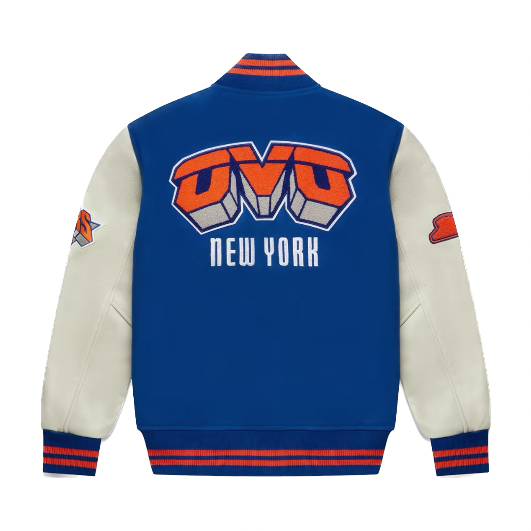 OVO / NBA NEW YORK KNICKS VARSITY JACKET